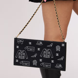 Chanel 2002 Coco Icons Symbol Canvas Pochette
