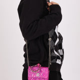 Chanel 2023 Iridescent Patent Quilted CC Hook Card Holder