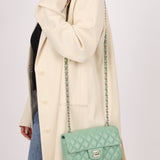 Chanel 2020 Seafoam Green Lambskin Mini Rectangular Flap