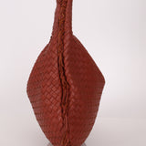 Bottega Veneta Large Fuzzy Deep Terracotta Intrecciato Hobo