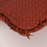 Bottega Veneta Large Fuzzy Deep Terracotta Intrecciato Hobo