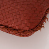 Bottega Veneta Large Fuzzy Deep Terracotta Intrecciato Hobo