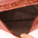 Bottega Veneta Large Fuzzy Deep Terracotta Intrecciato Hobo