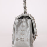 Rare Chanel 2016 Glazed Calfskin Grommet Airline Rectangular Mini Flap Bag