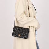 Chanel 2019 Paris-New York Lambskin Studded Wallet on Chain
