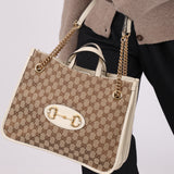 Gucci Canvas Monogram Horsebit Tote