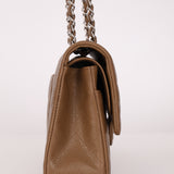 Chanel 2014 Taupe Caviar Medium Classic Double Flap SHW