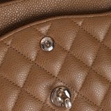 Chanel 2014 Taupe Caviar Medium Classic Double Flap SHW