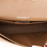 Chanel 2014 Taupe Caviar Medium Classic Double Flap SHW