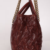 Chanel 2012 Paris-Bombay Burgundy Small Aged Caviar Shiva Tote