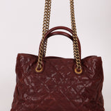 Chanel 2012 Paris-Bombay Burgundy Small Aged Caviar Shiva Tote