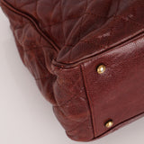 Chanel 2012 Paris-Bombay Burgundy Small Aged Caviar Shiva Tote