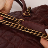Chanel 2012 Paris-Bombay Burgundy Small Aged Caviar Shiva Tote