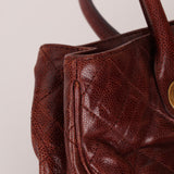 Chanel 2012 Paris-Bombay Burgundy Small Aged Caviar Shiva Tote