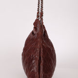 Chanel 2012 Burgundy Aged Caviar Elastic CC Hobo