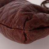 Chanel 2012 Burgundy Aged Caviar Elastic CC Hobo