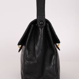 Rare Chanel 1997 Lambskin Turnlock Double-Sided Kelly Shoulder Bag 24k GP