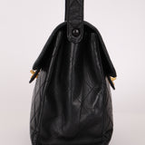 Rare Chanel 1997 Lambskin Turnlock Double-Sided Kelly Shoulder Bag 24k GP