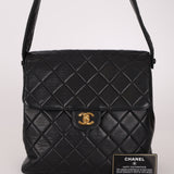 Rare Chanel 1997 Lambskin Turnlock Double-Sided Kelly Shoulder Bag 24k GP