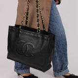 Chanel 1996 Calfskin Timeless Chunky Chain XL Tote 24K GP