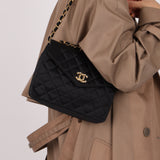 Chanel 1987 Satin Envelope Precious Crystal CC Square Flap 24K GP