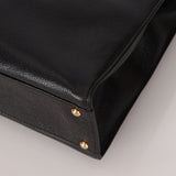 Chanel 1997 Caviar Turnlock North South Tote Bag 24k GP