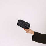 Chanel 2018 Caviar Double Zipper Wallet on Chain Crossbody