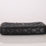 Chanel 2018 Caviar Double Zipper Wallet on Chain Crossbody