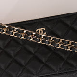 Chanel 2018 Caviar Double Zipper Wallet on Chain Crossbody