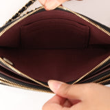 Chanel 2018 Caviar Double Zipper Wallet on Chain Crossbody