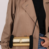 Ultra-Rare Fendi 1960s Gold Roma Coin Clasp Clutch