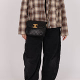 Chanel 1991 Lambskin XL Logo Coco Mark Chain Shoulder Bag 24K GP