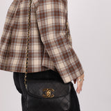 Chanel 1991 Lambskin XL Logo Coco Mark Chain Shoulder Bag 24K GP