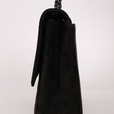 Chanel 1991 Suede CC Maxi Timeless Turnlock Flap Bag