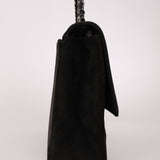 Chanel 1991 Suede CC Maxi Timeless Turnlock Flap Bag