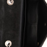 Chanel 1991 Suede CC Maxi Timeless Turnlock Flap Bag