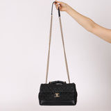 Chanel 2013 Caviar Globe Trotter Medium Flap Bag