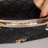Chanel 2013 Caviar Globe Trotter Medium Flap Bag