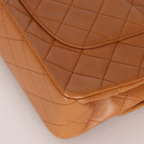 Chanel 1989 Light Carmel Lambskin Medium Classic Double Flap 24k GP