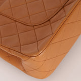 Chanel 1989 Light Carmel Lambskin Medium Classic Double Flap 24k GP