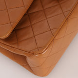 Chanel 1989 Light Carmel Lambskin Medium Classic Double Flap 24k GP