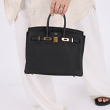 Hermès 2016 Birkin 25 Noir Togo GHW