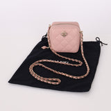 Chanel Caviar Mini Pink Square Crossbody Bag