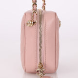 Chanel Caviar Mini Pink Square Crossbody Bag