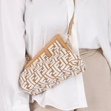 Fendi Zucca Raffia Chenille First Small Clutch