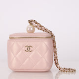 Chanel 2021 Caviar Iridescent Pearl Mini Vanity