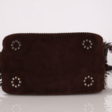 Limited Edition Bottega Veneta 2003 Intrecciato Suede Fringe Boho Hobo