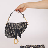 Dior 2019 Oblique Mini Saddle Bag with Guitar Strap