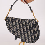 Dior 2019 Oblique Mini Saddle Bag with Guitar Strap
