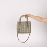 Dior 2015 Patent Khaki Medium Lady Dior